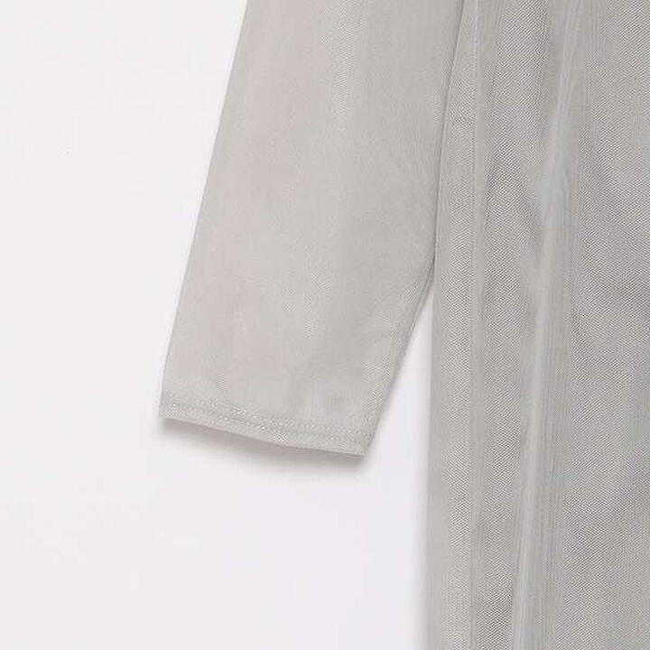 [LADIES] Sheer One-Piece Dress with Inner Lining,Light gray, medium image number 9