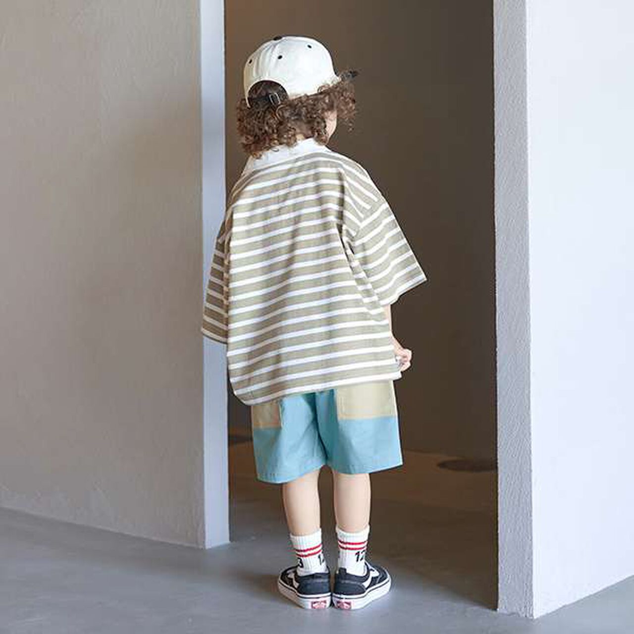 Non-Deforming Soft Cotton Oversized Stripe Print Rugby Shirt,Purple, large image number 17