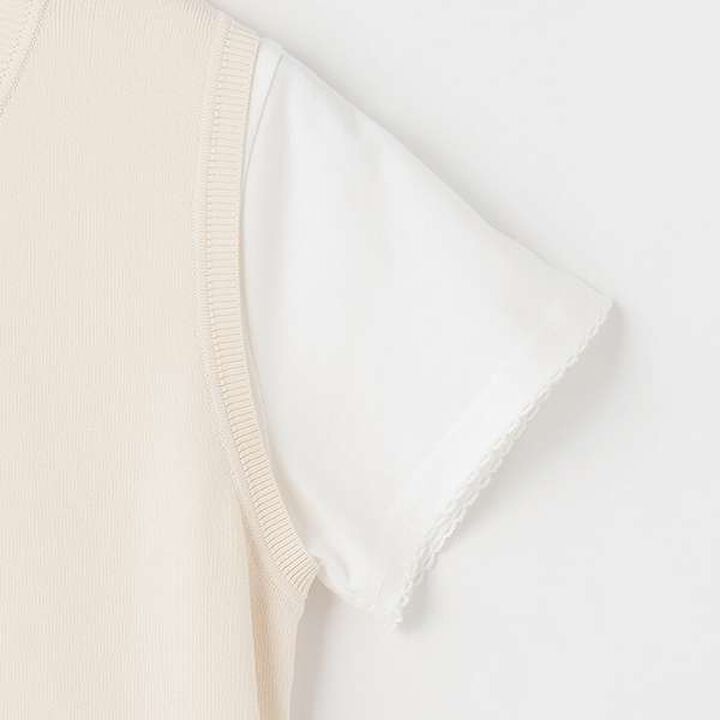 Lightweight Knit Vest & T-Shirt Set,Black, medium image number 4