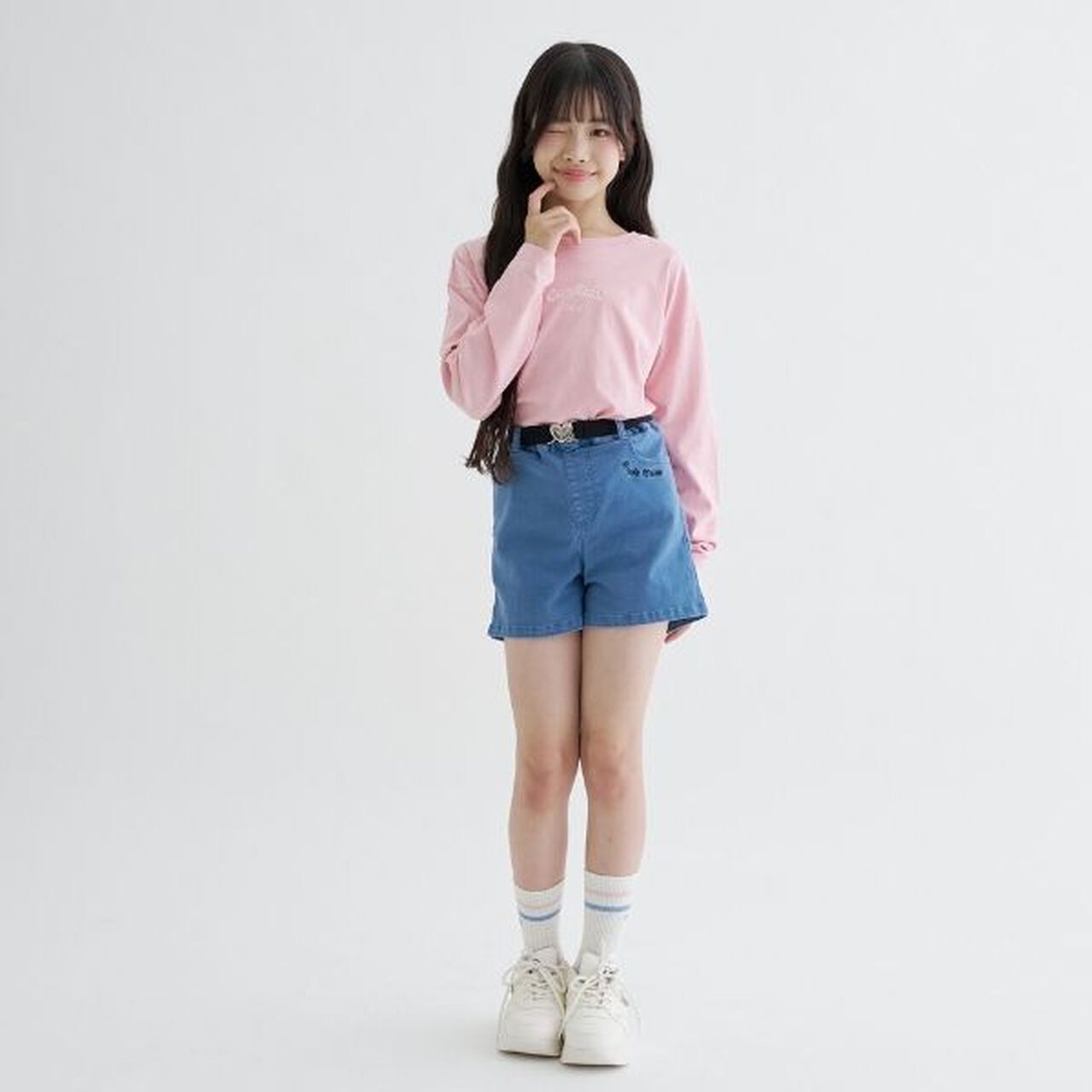 Shorts with Belt,Black, large image number 5