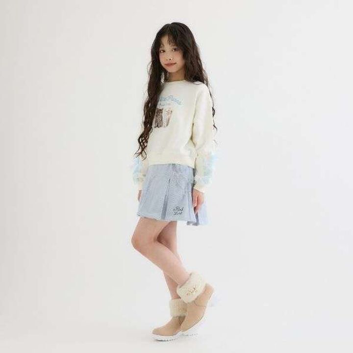 Short Boots with Pearl Accent,Beige, medium image number 1