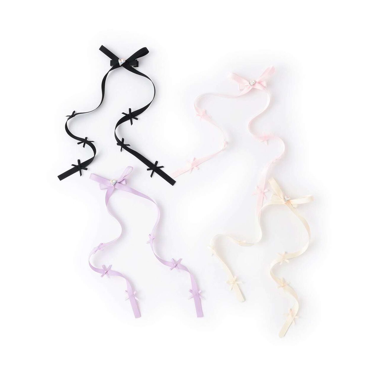 Chibi Chibi Ribbon Long Ribbon Hair Clip,Black, large image number 9