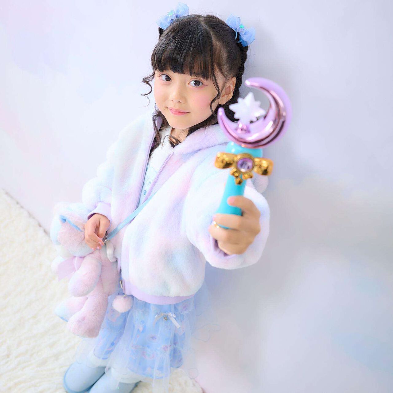 Magical Pattern Tulle Skirt,Sax blue, large image number 14