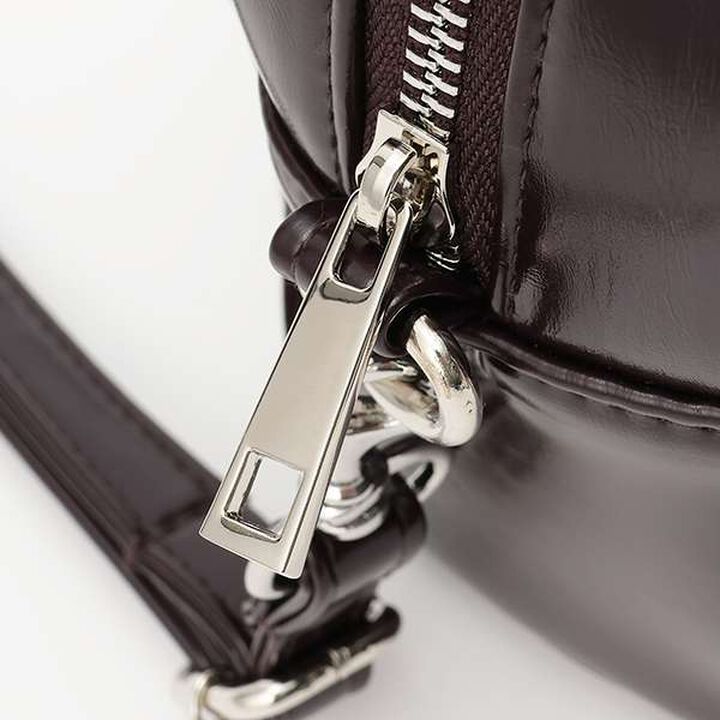 Logo Charm Double Pocket Boston Bag,Ivory, medium image number 6