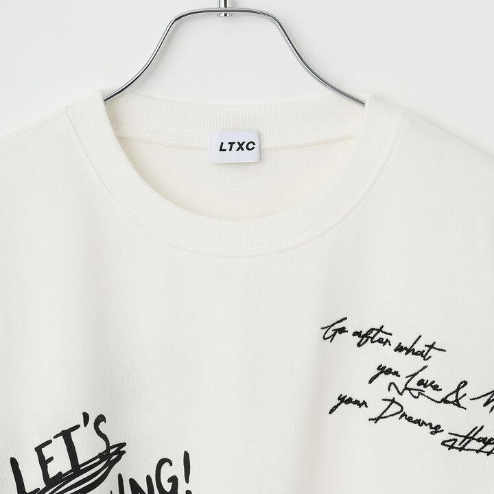 [LTXC/Cotton 100%] Graphic Pullover,Off white, medium image number 14