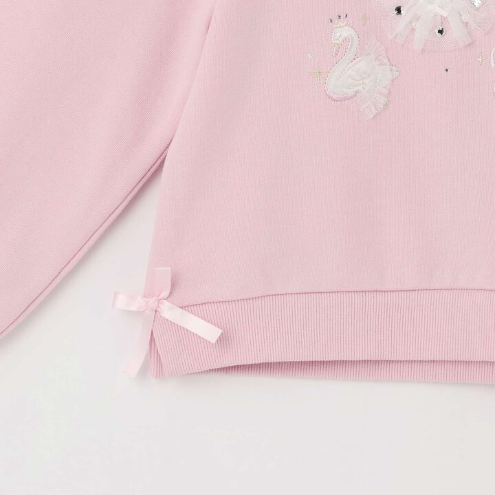 Ballet Embroidery Sweatshirt,Pink, medium image number 5