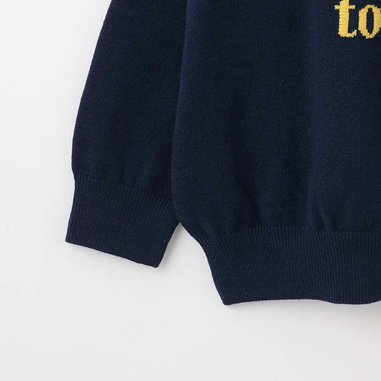 [Matching with Dad Outfit] Machine Washable Kids Logo Knitwear,Navy, large image number 12