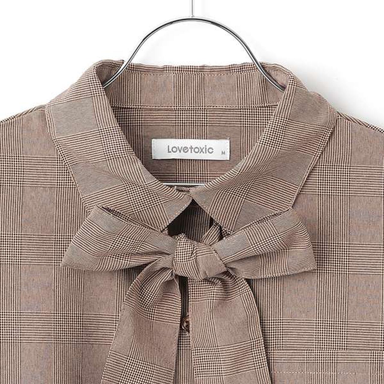 Bow Tie Blouse,Gray, large image number 7