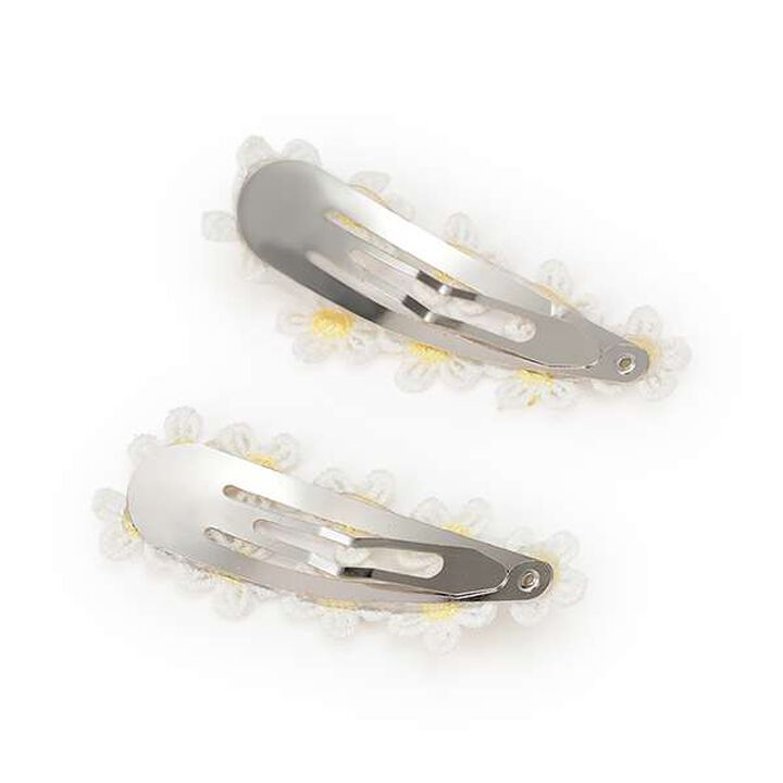 Flower Lace Hairpin [L],Beige, medium image number 1