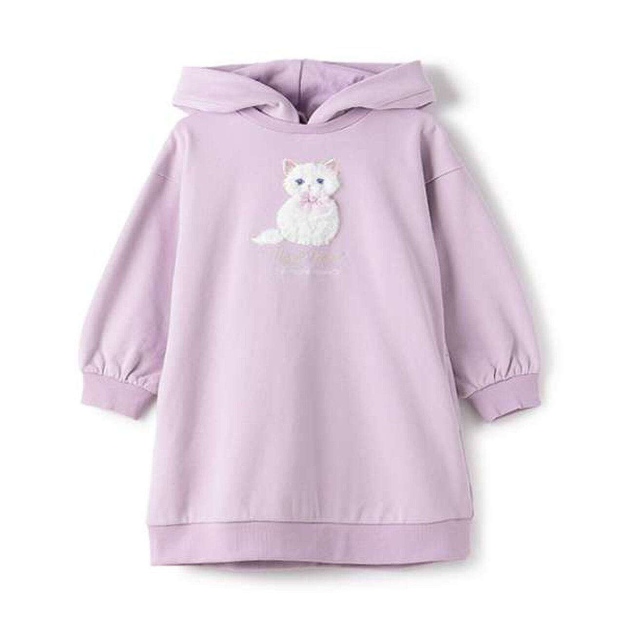 Animal Motif Hoodie One-Piece Dress,Lavender, large image number 0