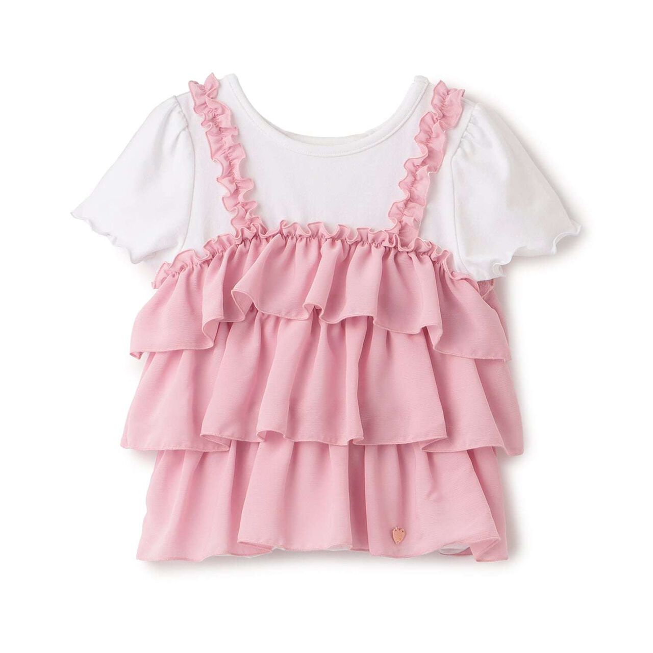 [Either Way Is Fine] UV Protection & Cool Touch Tiered Camisole Docking T-Shirt [Kids Girls],Mint, large image number 1