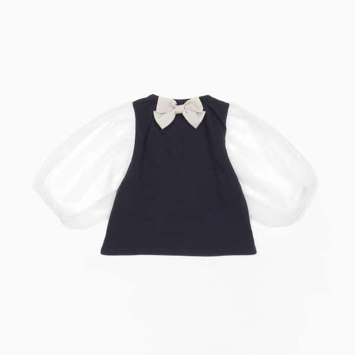 Sanrio Tulle Puff Sleeve 3/4 Long T-Shirt,Off white, medium image number 12