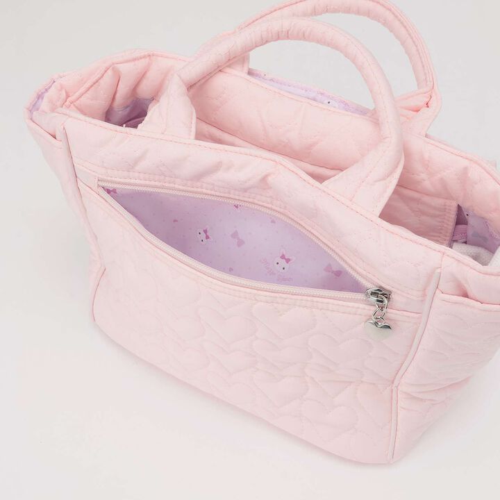 [Mezzo Piano Mama] Rabbit Appliqu&eacute; 2 Way Tote Bag,Light pink, medium image number 8