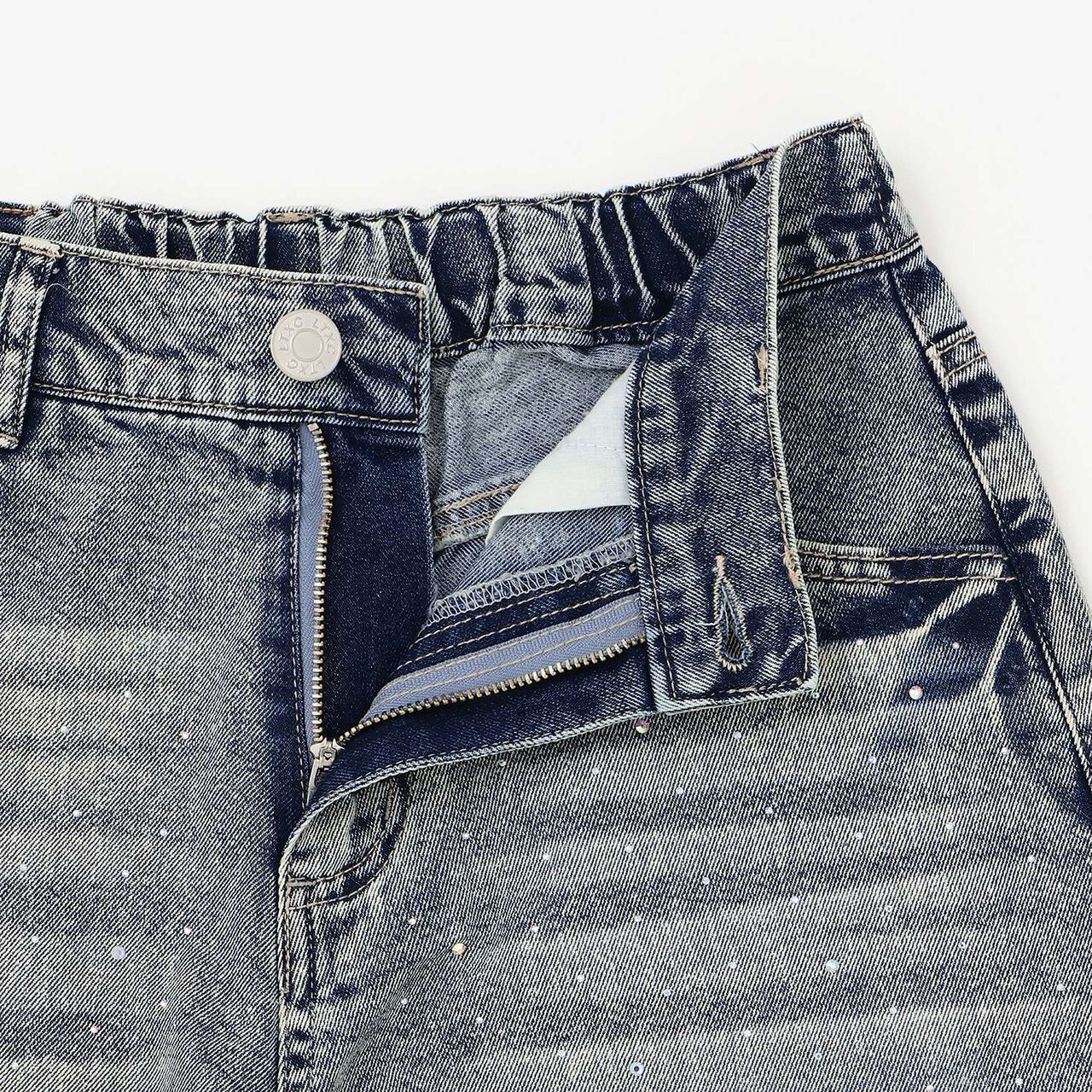 [LTXC / Cool Touch] Sparkling Distressed Denim Shorts,Blue, large image number 11