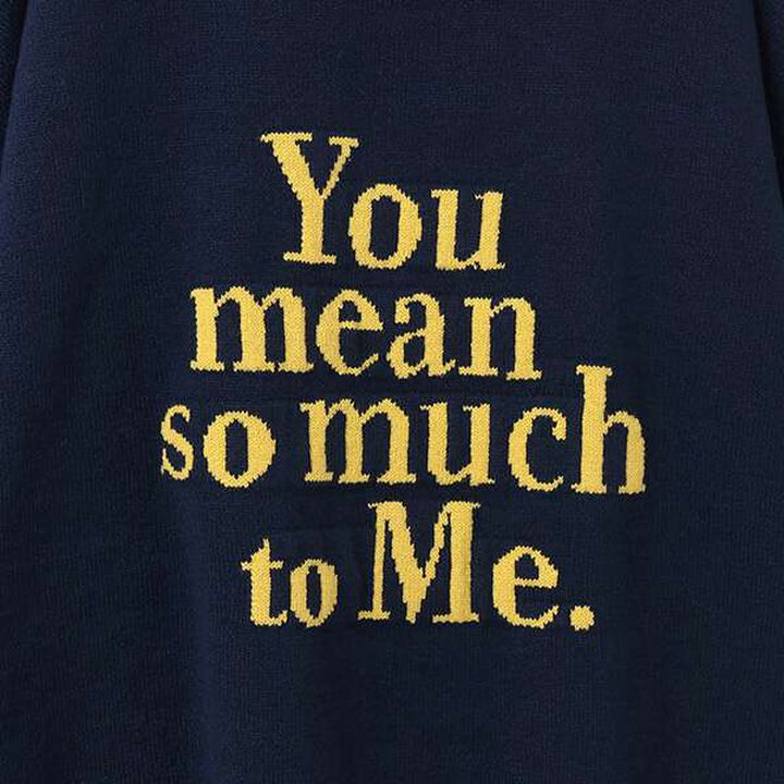 [Matching with Dad Outfit] Machine Washable Kids Logo Knitwear,Navy, medium image number 11