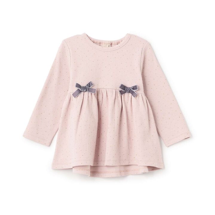 Wool Lined Cut Ribbon Tunic,Pink, medium image number 10