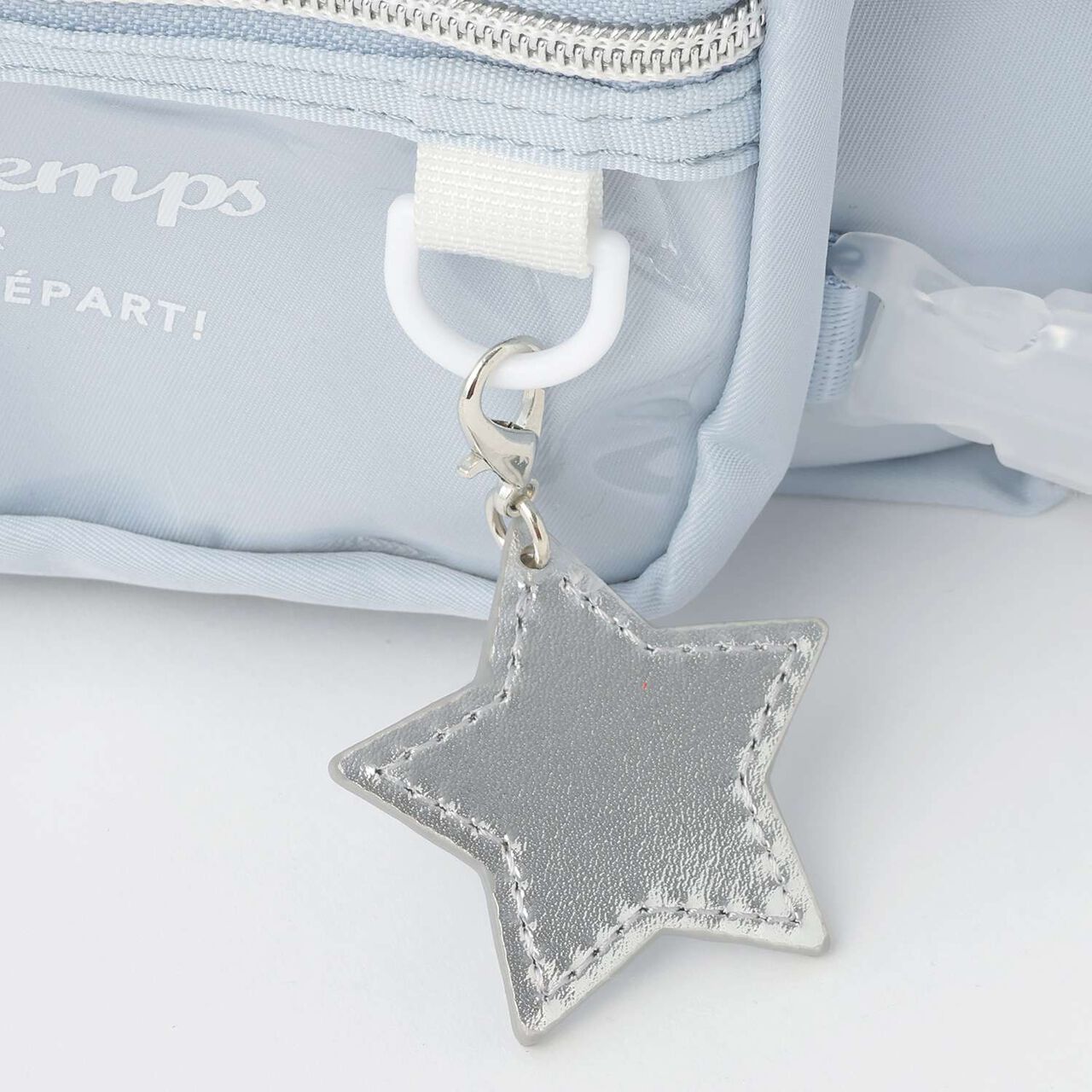 Casual Shoulder Bag with Bottle Holder,Light blue, large image number 4