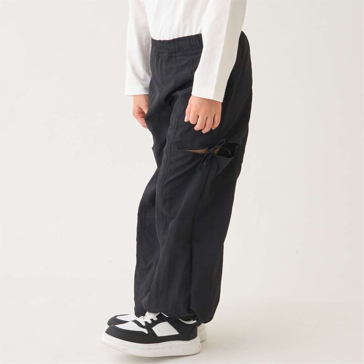 Water-Repellent Slit Cargo Pants,Black, medium image number 6