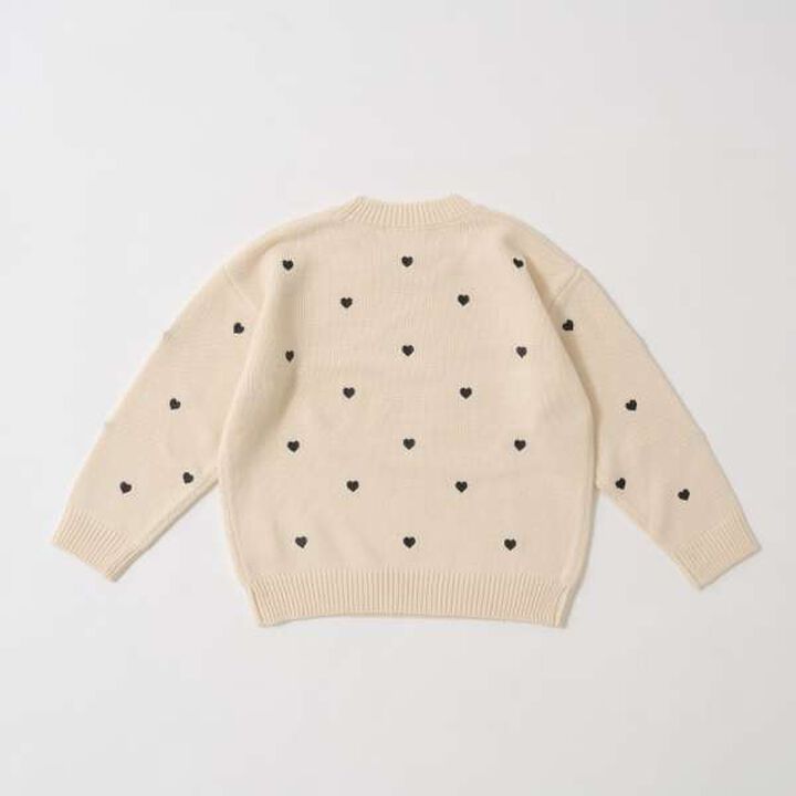 Heart & Flower Embroidered Sweater Set,Cream, medium image number 15