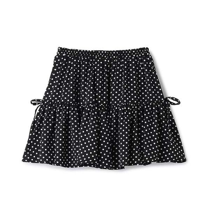 Polka Dot Tiered Skirt,Off white, medium image number 1