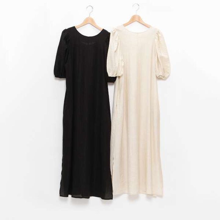 [LADIES] One-Piece Dress with Belt,Black, medium image number 9