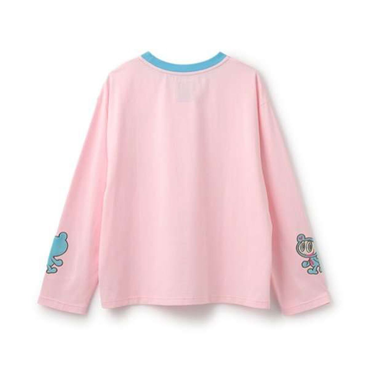 Mr. Nakamura Sleeve Applique T-Shirt,Pink, large image number 1