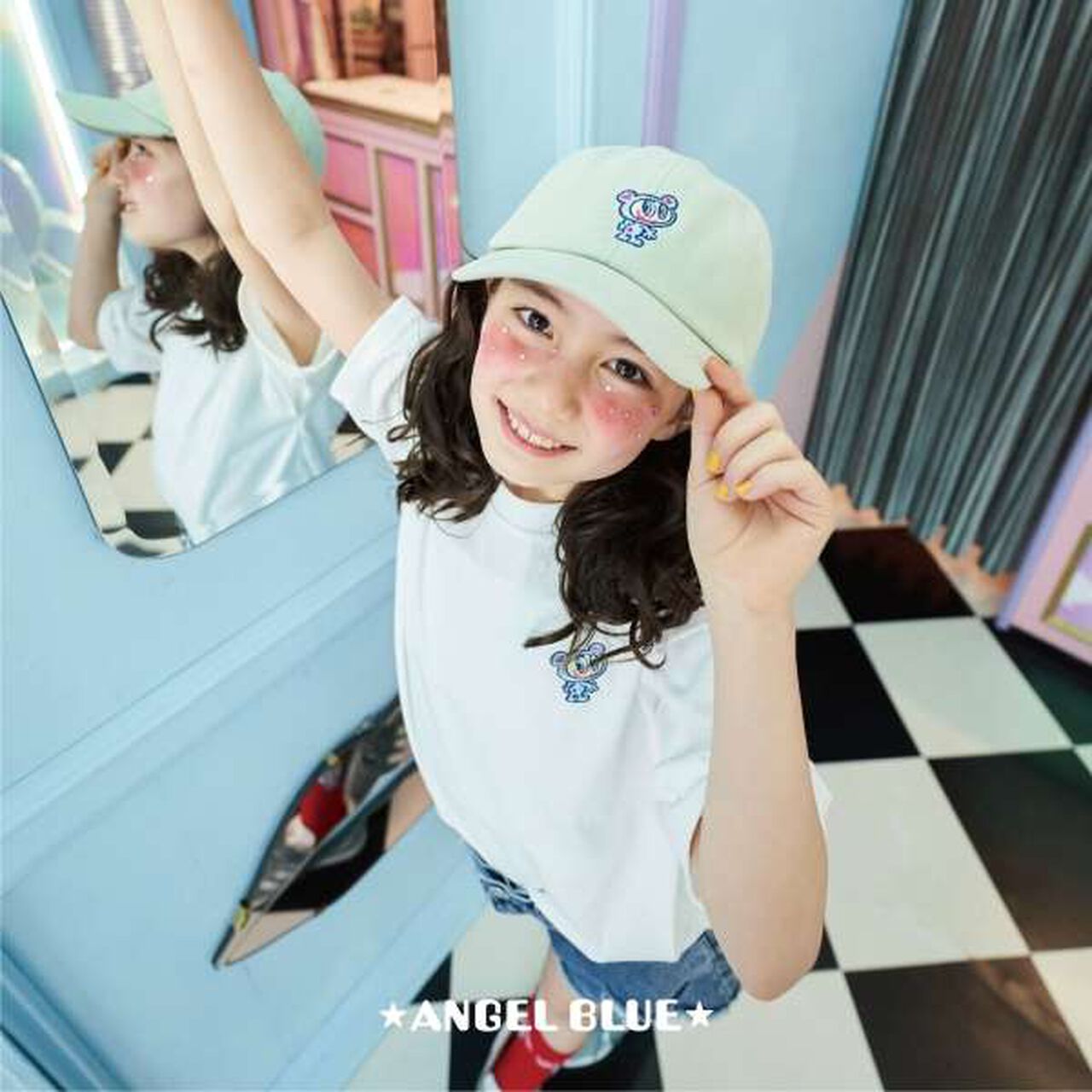 [ANGEL BLUE] Mr. Nakamura Embroidered Cap,Beige, large image number 1