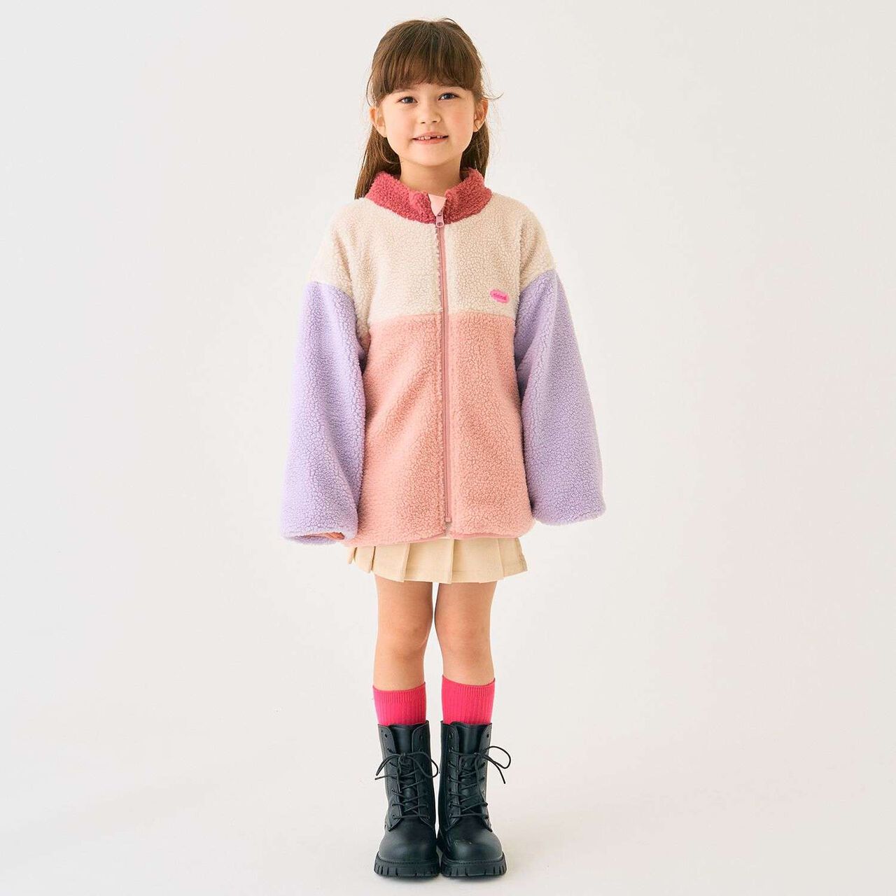 Reversible Color-Blocked Boa Outerwear,Black, large image number 26