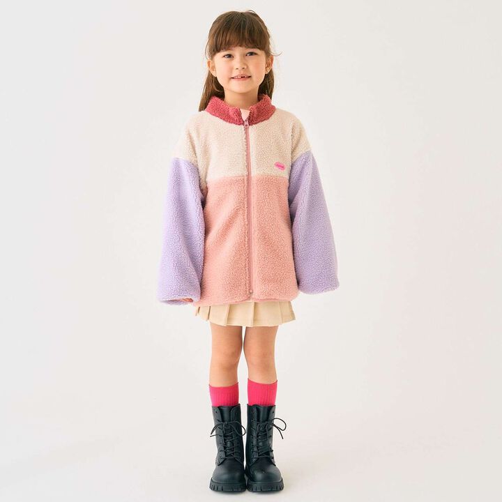 Reversible Color-Blocked Boa Outerwear,Black, medium image number 26