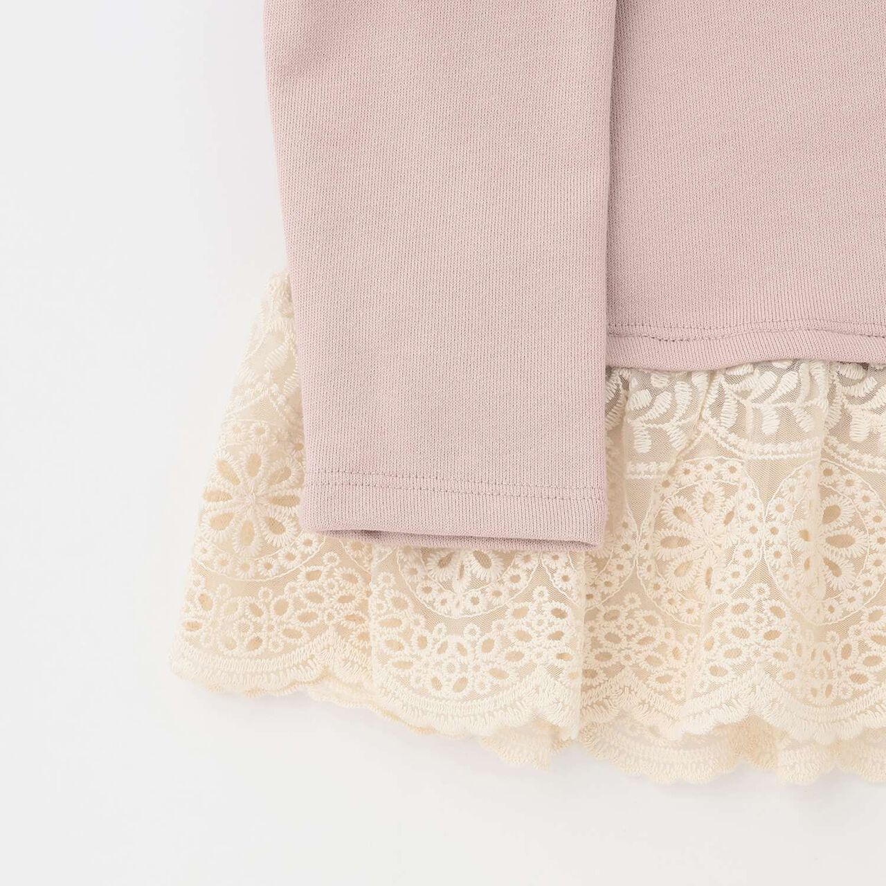 Tunic with Tulle Lace Hem,Pearl white, large image number 5