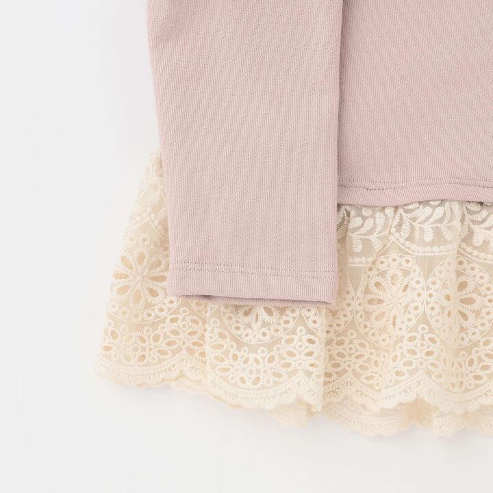 Tunic with Tulle Lace Hem,Pearl white, medium image number 5