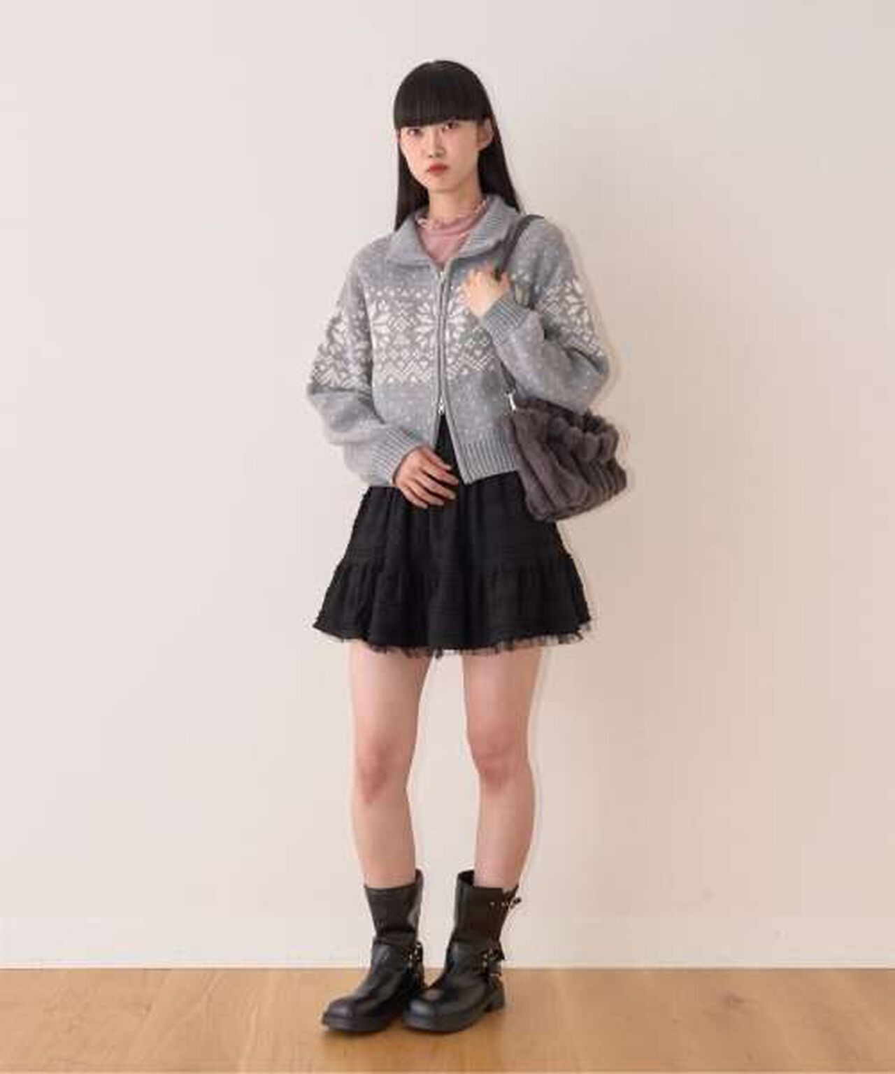 Tiered Mini Skirt,Ivory, large image number 13