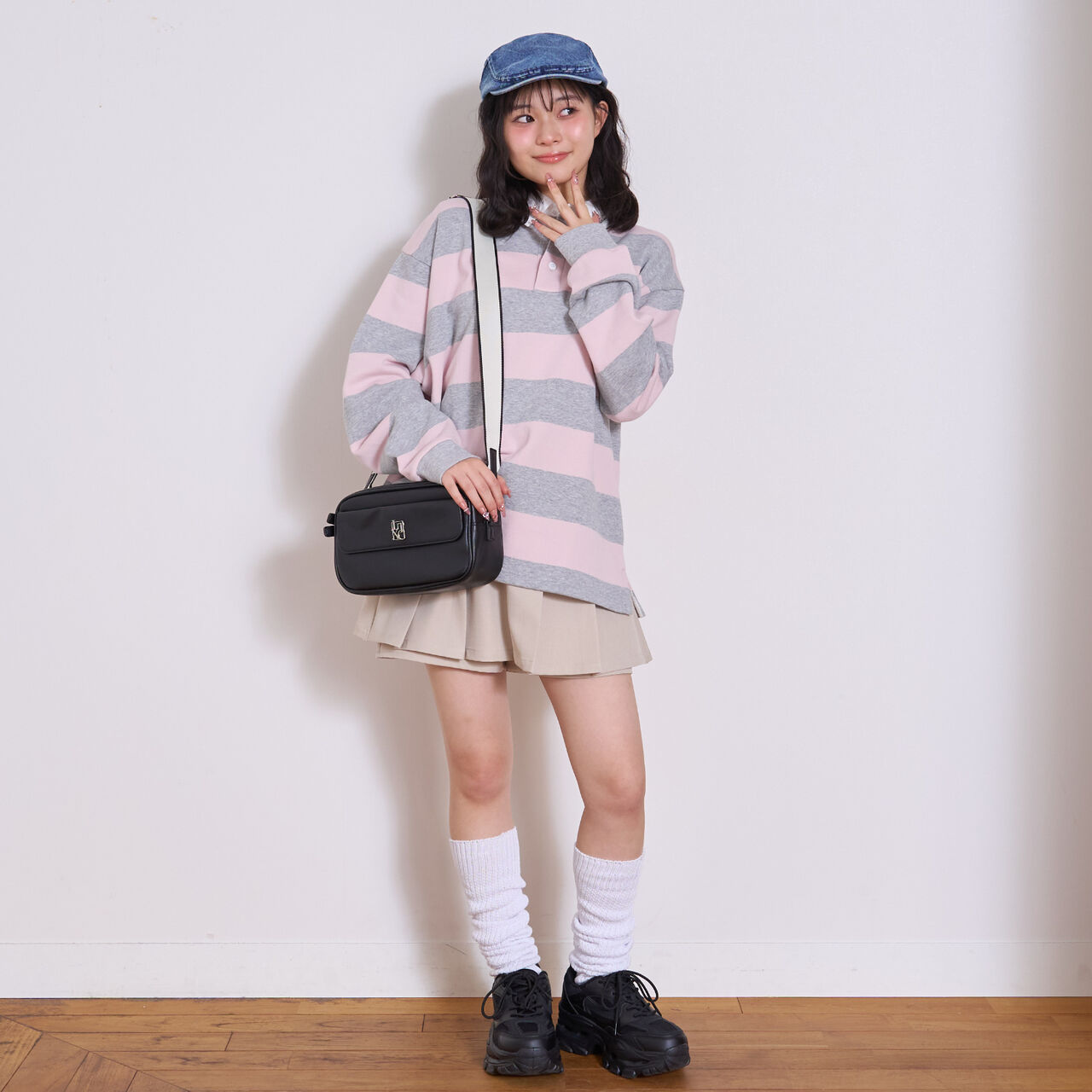 [LTXC] Jacquard Tape Flap Shoulder Bag,Ivory, large image number 2