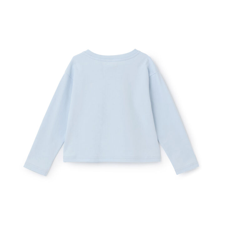 Rhinestone Logo Long-Sleeve T-Shirt,Off white, medium image number 1
