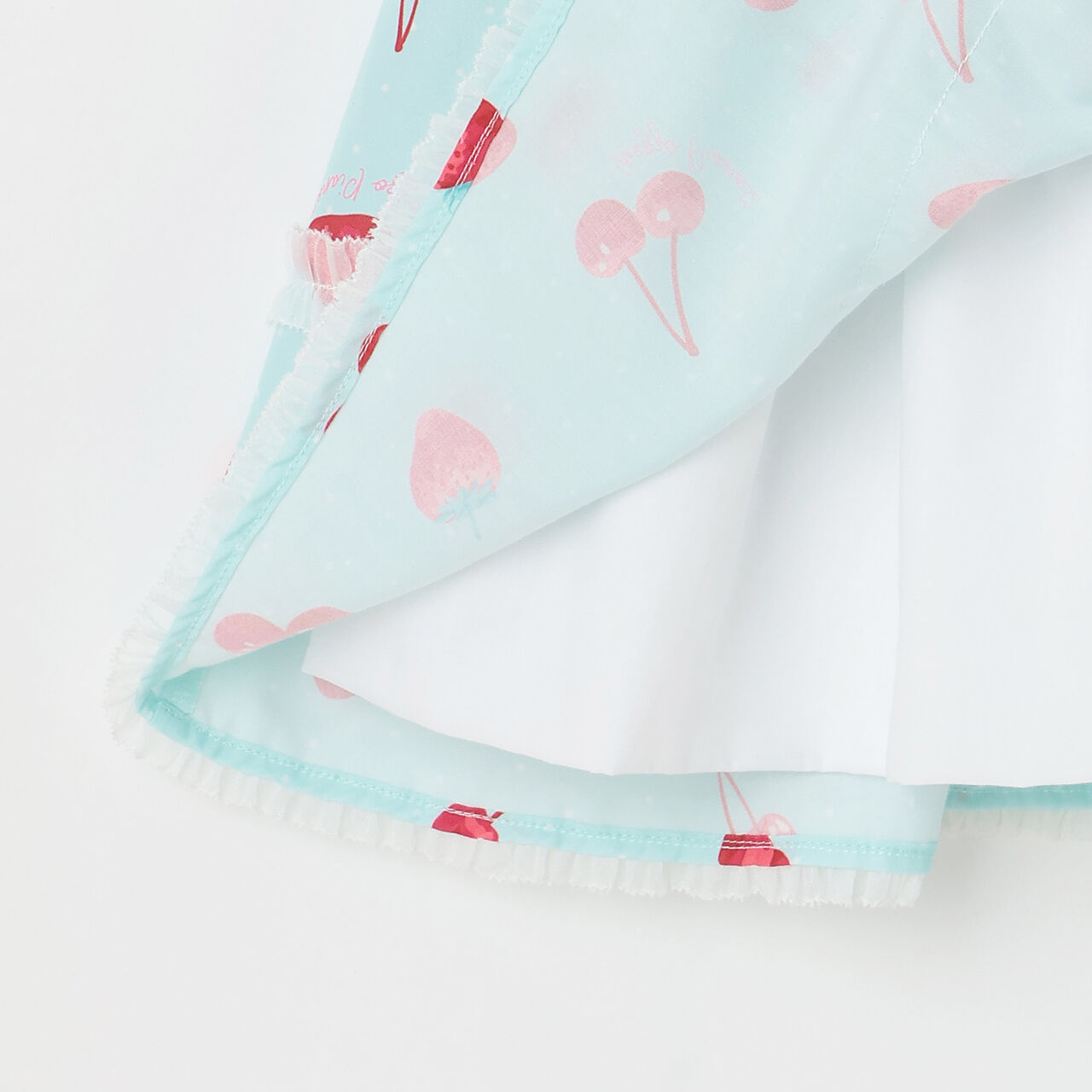 Strawberry Cherry Polka Dot Camisole Dress,Off white, large image number 7