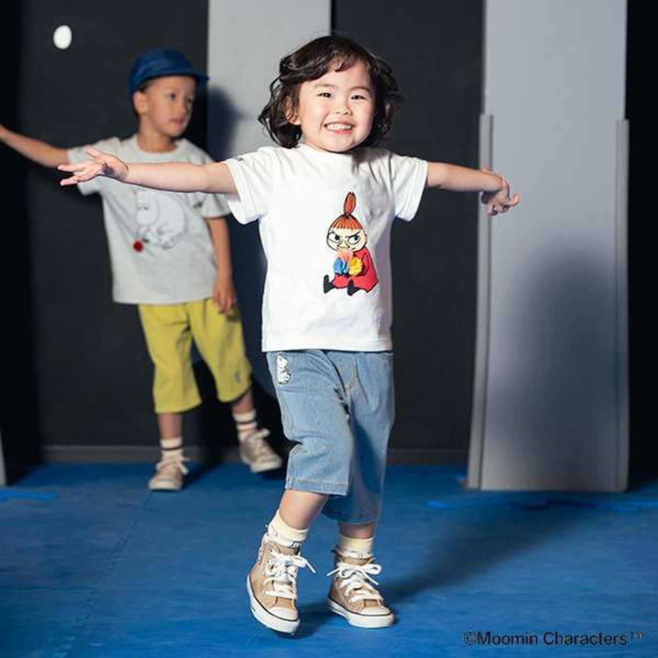 [MOOMIN] Moomin & Snorkmaiden Socks [Made in Japan],Sax blue, large image number 4