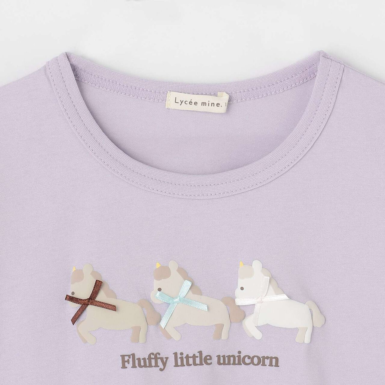 [Muteki T] Cotton 100% Stain-Resistant UV Quick-Dry Puffed Print Ribbon T-Shirt for Girls Kids,Blue gray, large image number 13