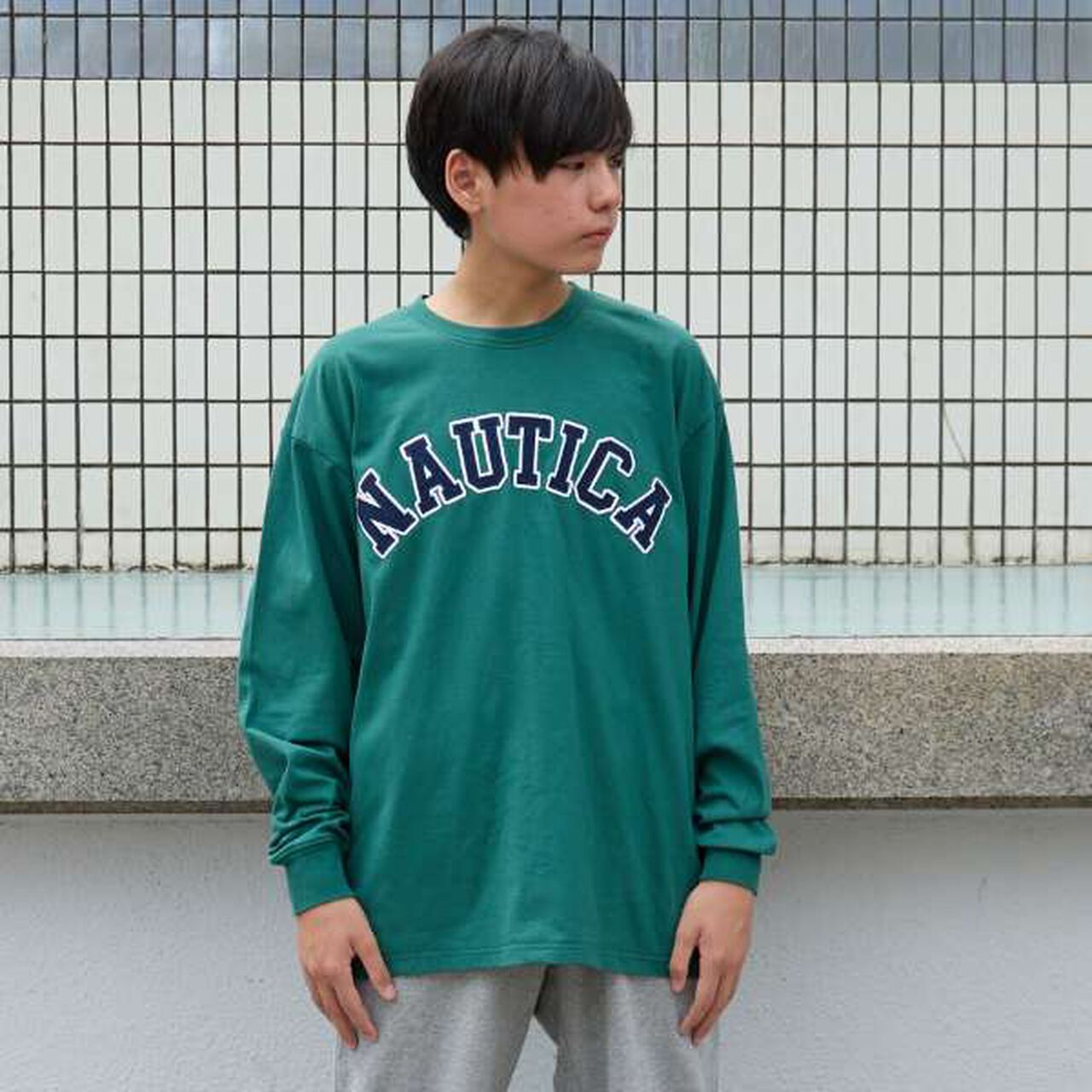 Nautica Appliqué Long Sleeve T-Shirt,Green, large image number 0