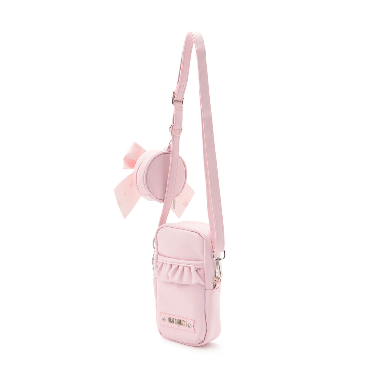Mezzo Piano Mama Frill Ribbon Smartphone Shoulder Bag,Light pink, large image number 0