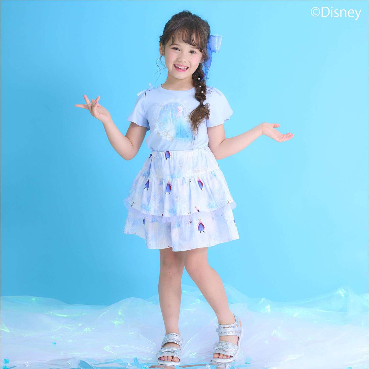 Frozen Yukata Dress [Cool Touch & Quick-Dry Absorbent],Sax blue, large image number 3
