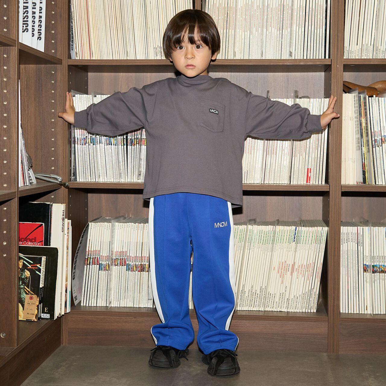 [MNCM] [Coordinatable Setup] Comfortable Jersey Fabric Pocket Big T-Shirt,Black, large image number 33