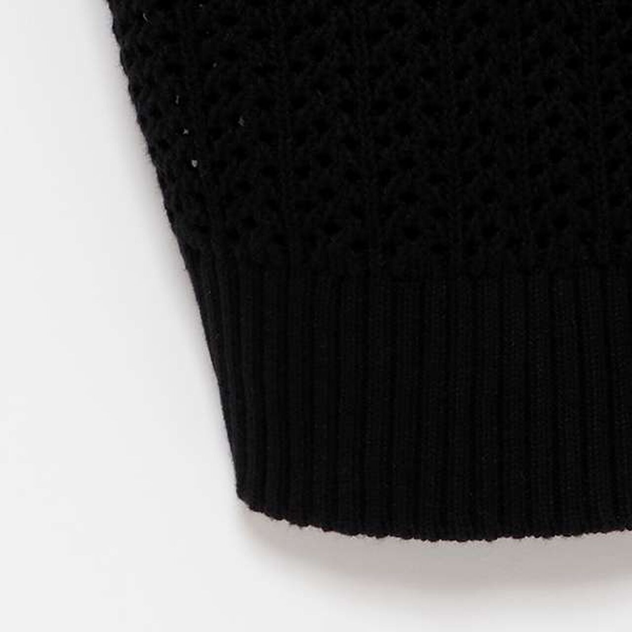 [AMI] Patchwork Knit Mesh Vest Set,Black, large image number 15