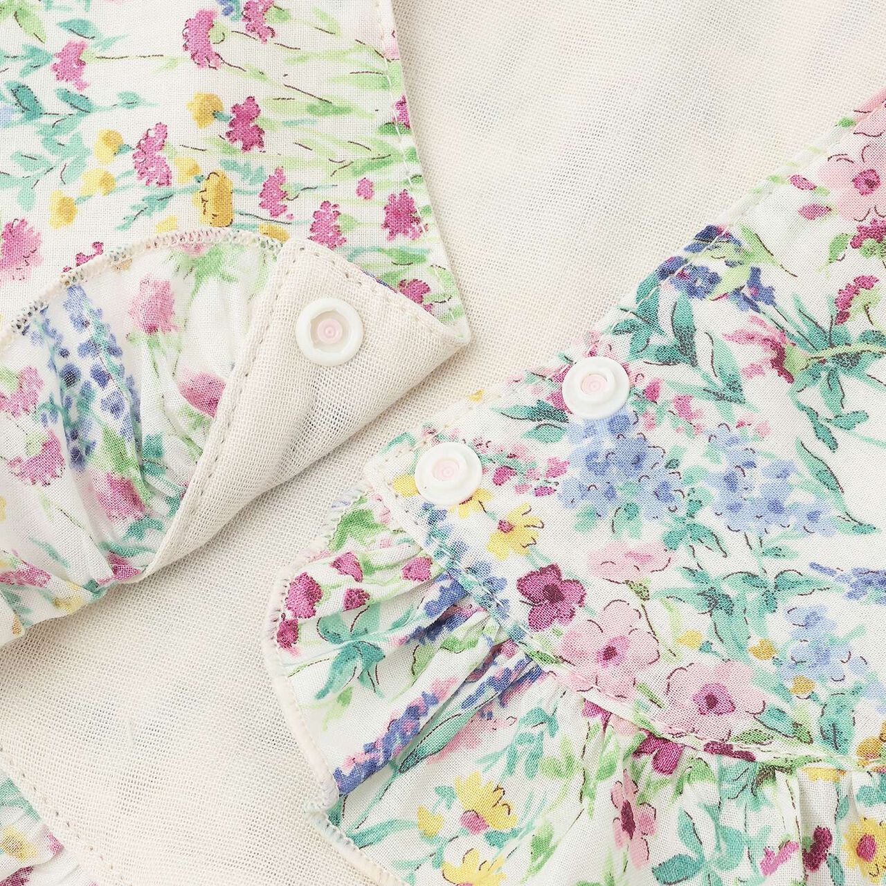 Botanical Flower Bib & Bloomers Set [Made in Japan],Pink, large image number 2