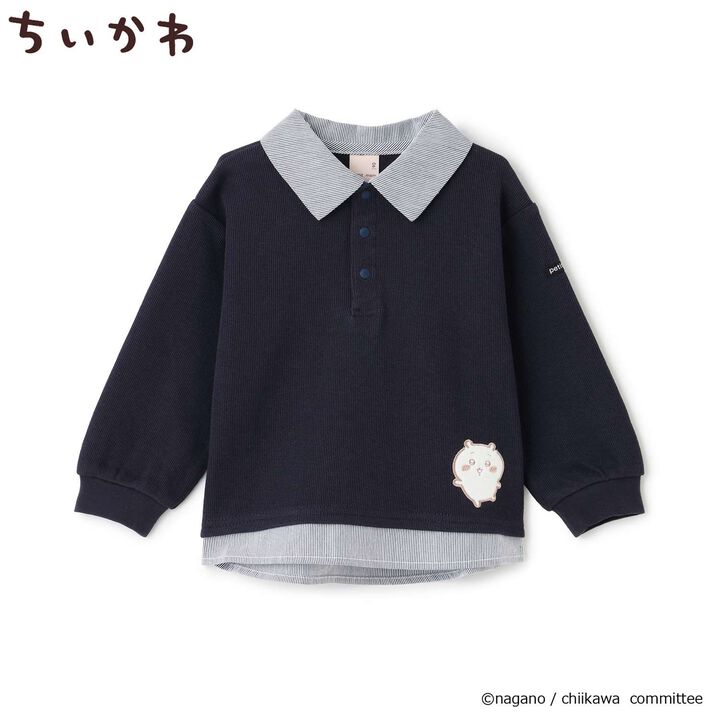 Chikawa Anime Long-Sleeve T-Shirt with Docking Design,Ivory, medium image number 4