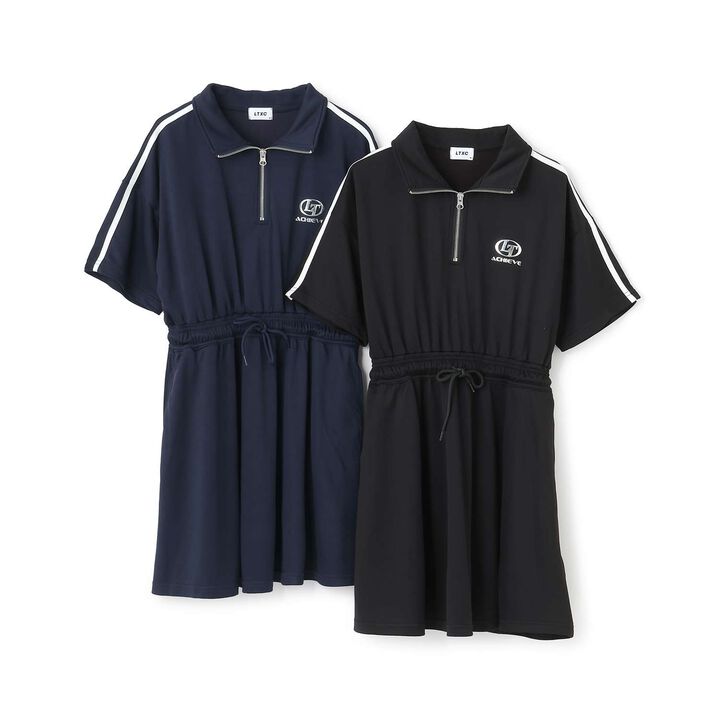 [LTXC] Cool Touch Track One-Piece Dress,Black, medium image number 7