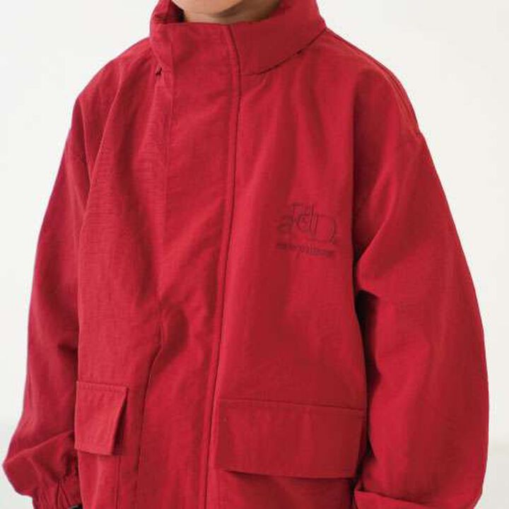 Stand Collar Windbreaker,Red, medium image number 28