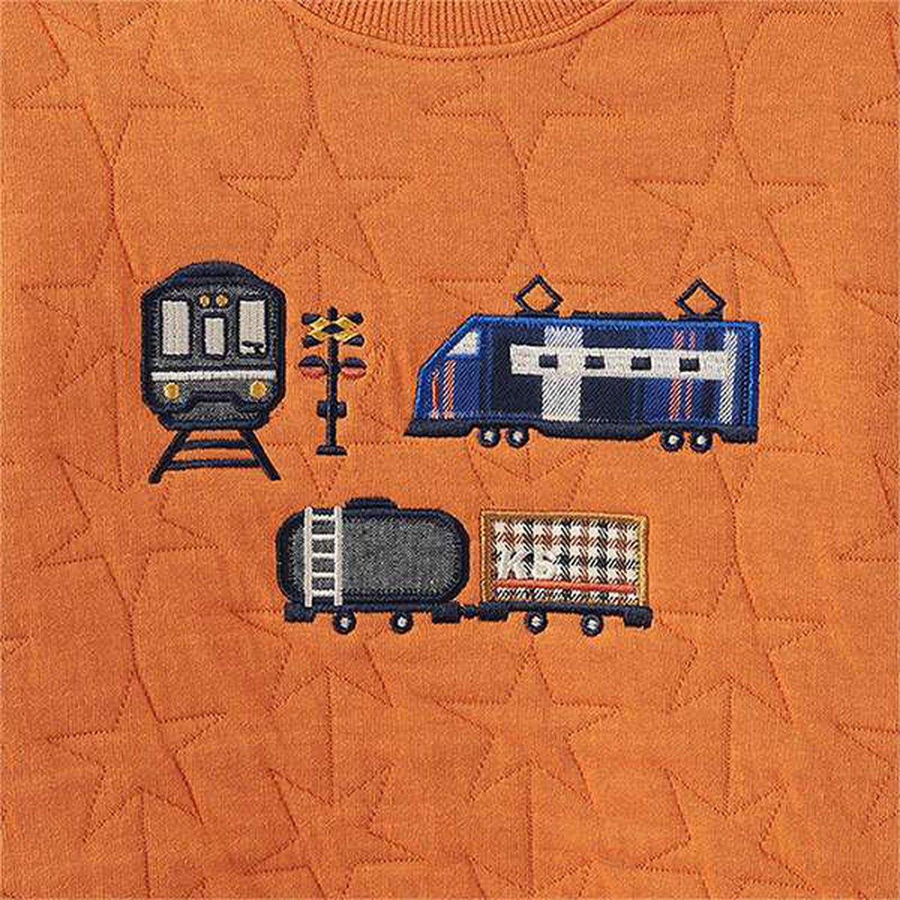 Train Appliqu&eacute; Star Quilted Sweatshirt,Light beige, large image number 7