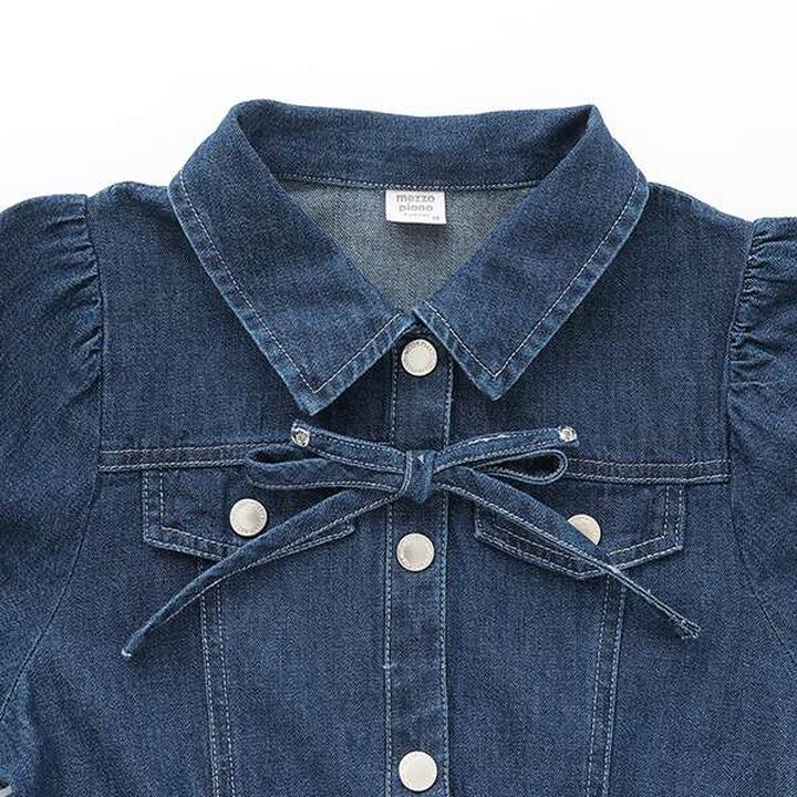 Volume Sleeve Flare One-Piece Dress,Blue, medium image number 3