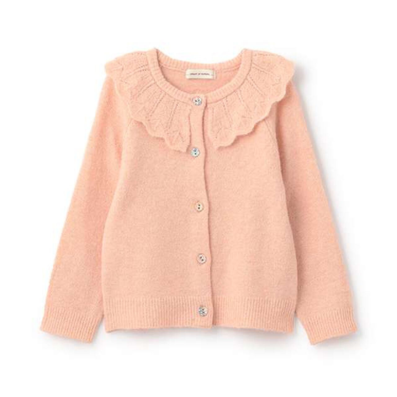 Collar Frill Cardigan,Off white, large image number 10