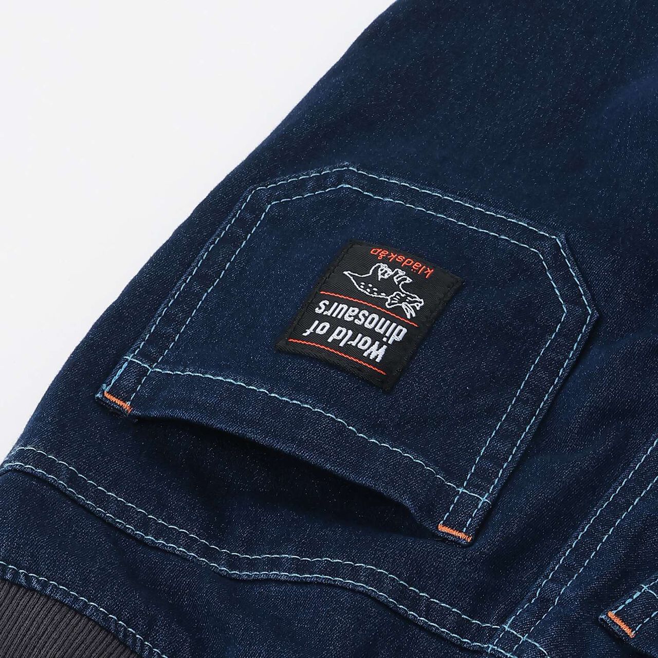 Dinosaur and Heavy Machinery Long-Length Straight Pants,Navy, large image number 9